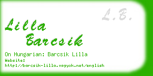 lilla barcsik business card